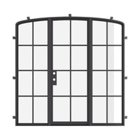 Air 5 with Side Windows - Single Mini Arch by Pinky’s Iron Doors — home doors, view 5