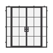 Steel double front doors with thermal insulation core
