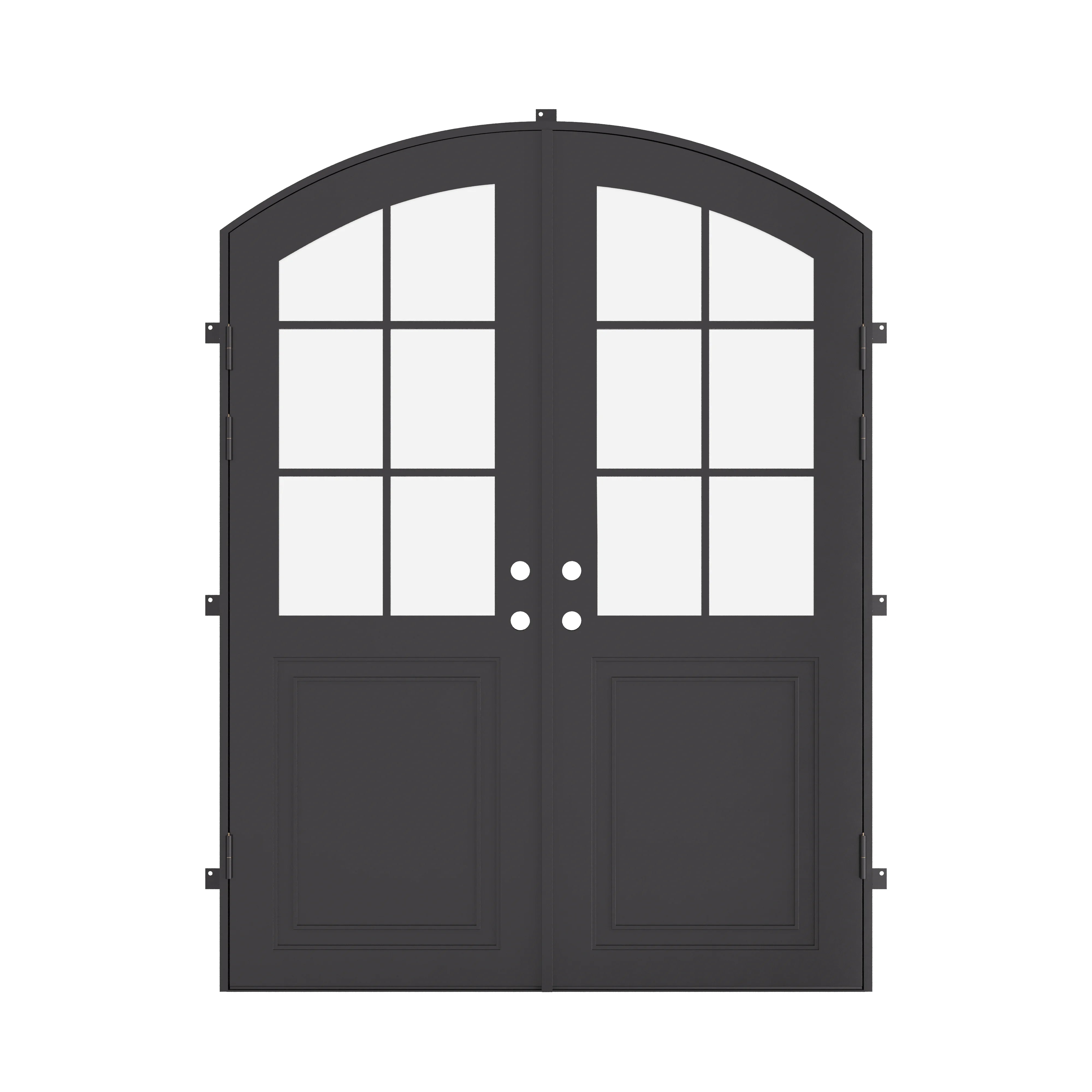 Air Getty double arch steel front doors, luxury residential arched steel front doors