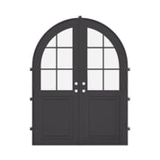 Air Getty double full arch steel front doors, classic curved arch steel front door system