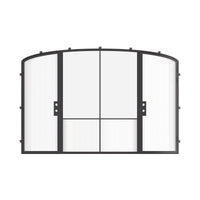 Air Grand - Dual Single with Middle Fixed Panel Mini Arch | Standard Sizes by Pinky’s Iron Doors — home doors, view 5