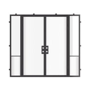 Architectural Air Grand double steel front door with sidelights, galvanized steel construction and tempered Low-E glass panels