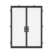 Exterior double flat steel doors engineered for efficiency.