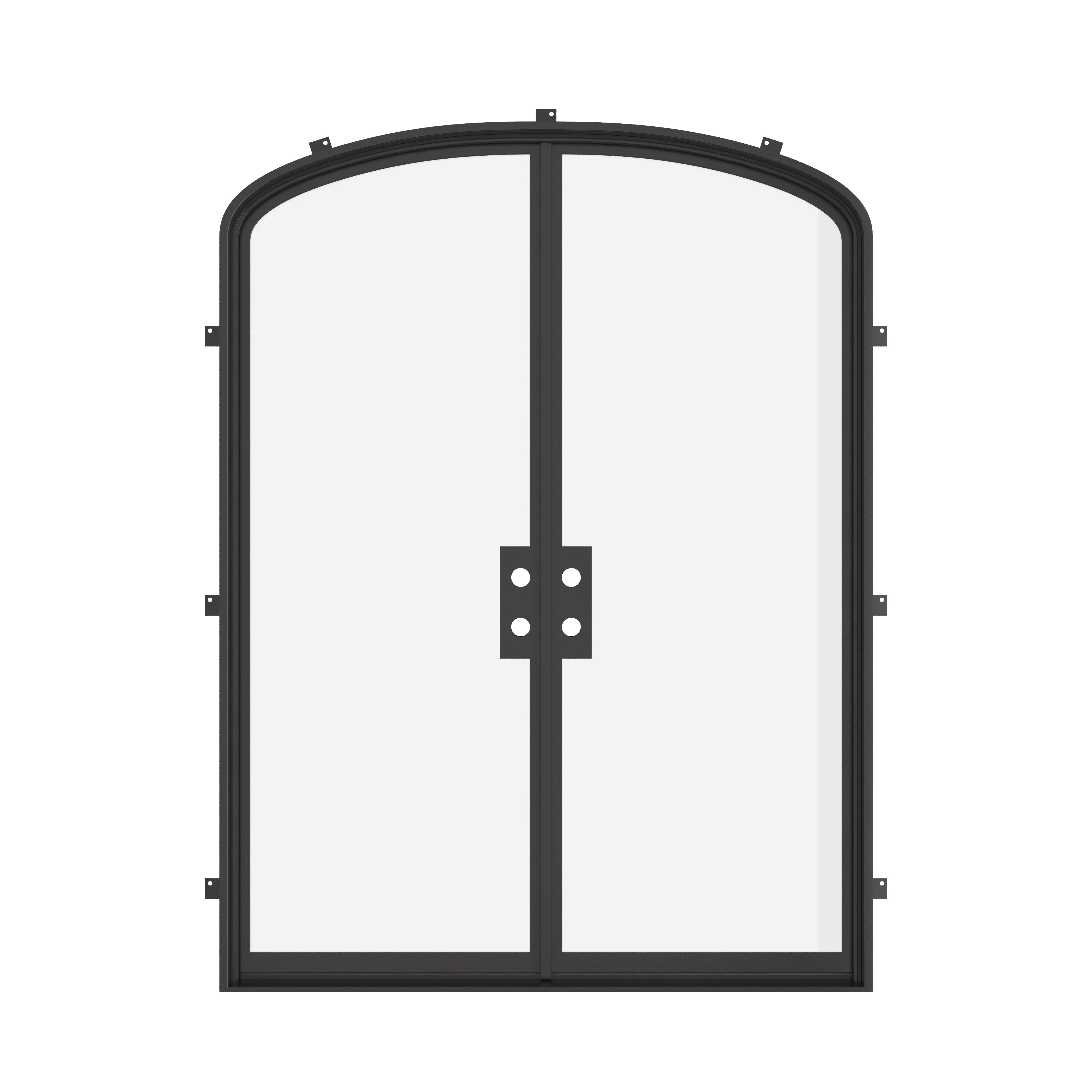 Double mini arch steel entry with SHGC performance.