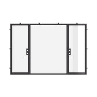 Air Lite - Dual Single with Middle Fixed Panel Flat by Pinky’s Iron Doors — home doors, view 5