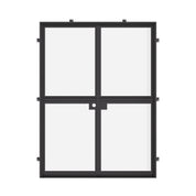 Double Dutch steel doors with symmetrical design.
