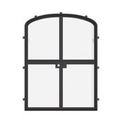 Cold-rolled double Dutch doors with arched lines.