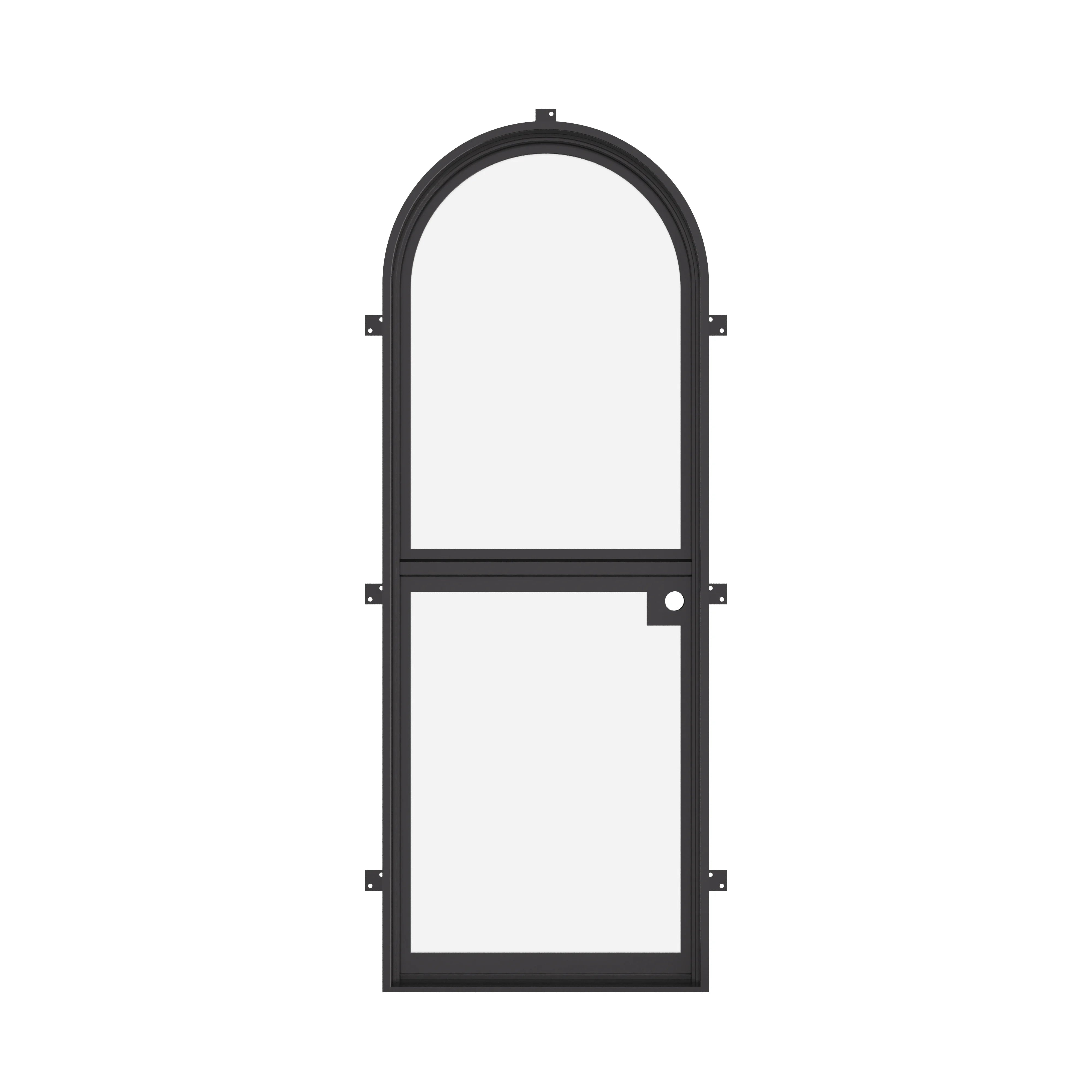 Dutch arch architectural steel door with certified glass.