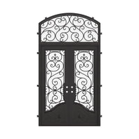Beverly with Thermal Break and Arch Top Window - Double Flat | Standard Sizes by Pinky’s Iron Doors — home doors, view 5