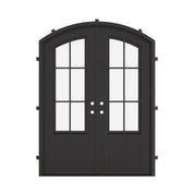 Bristol entry door in bronze tone with arched style.