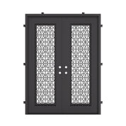 DNA’ Door flat top french entry door with thermal barrier in black.