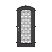 DNA’ Door arch top iron single door with thick glass for cold weather.