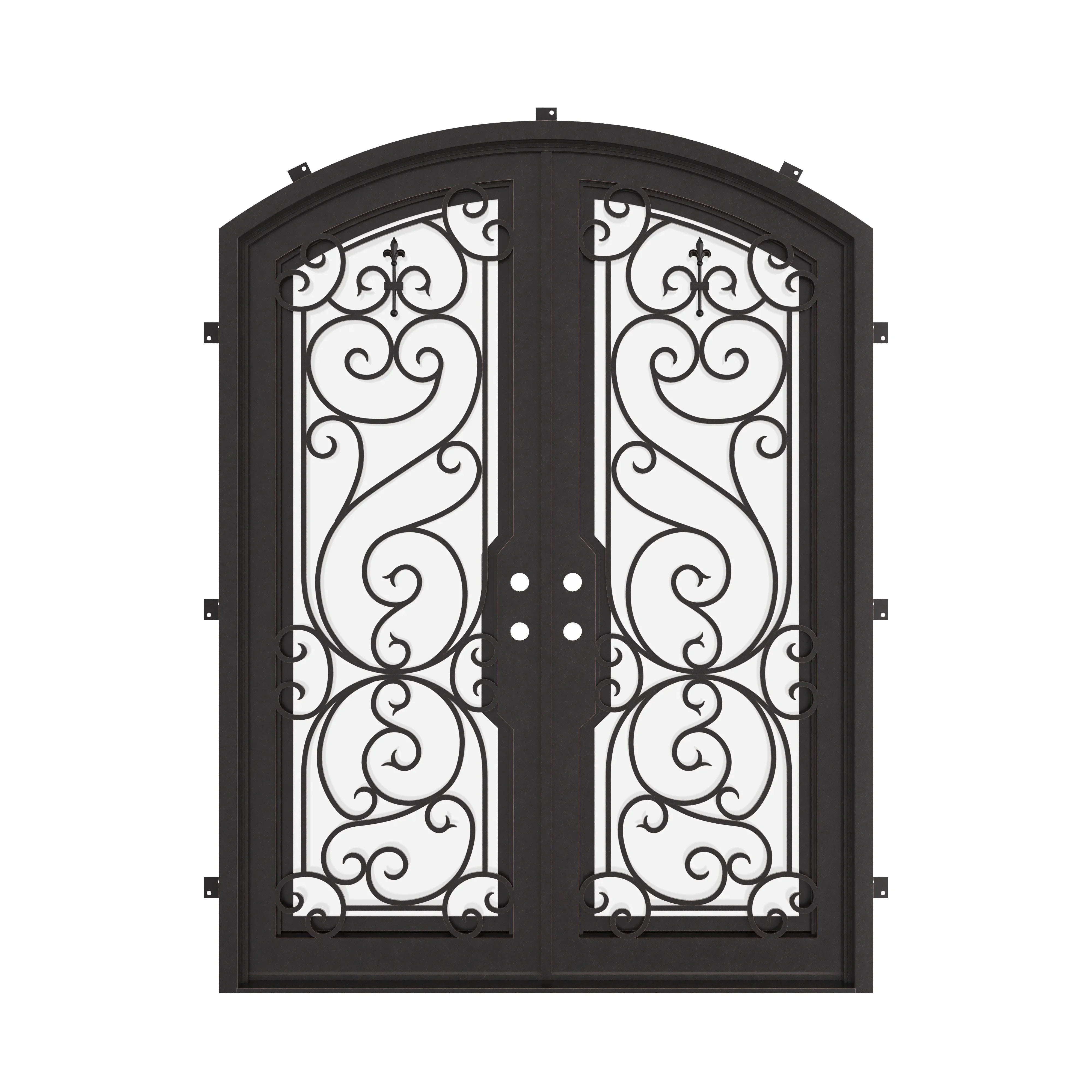 Hills double door in bronze with thermal barrier and clear glass.