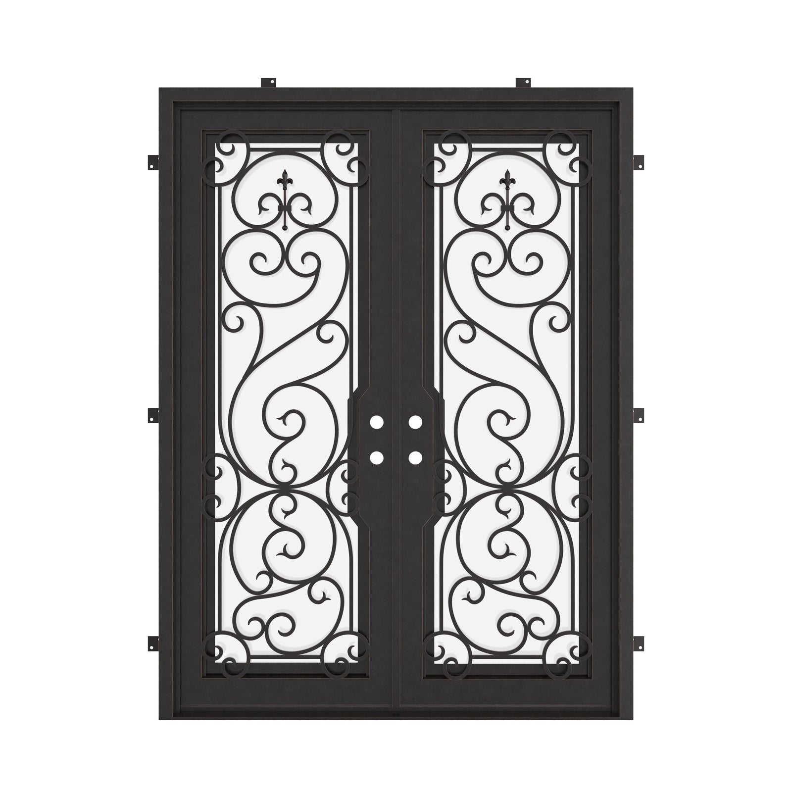 Hills black finished square top door with thermal break.