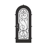 Hills radius top metal door with thermal barrier in matte black.