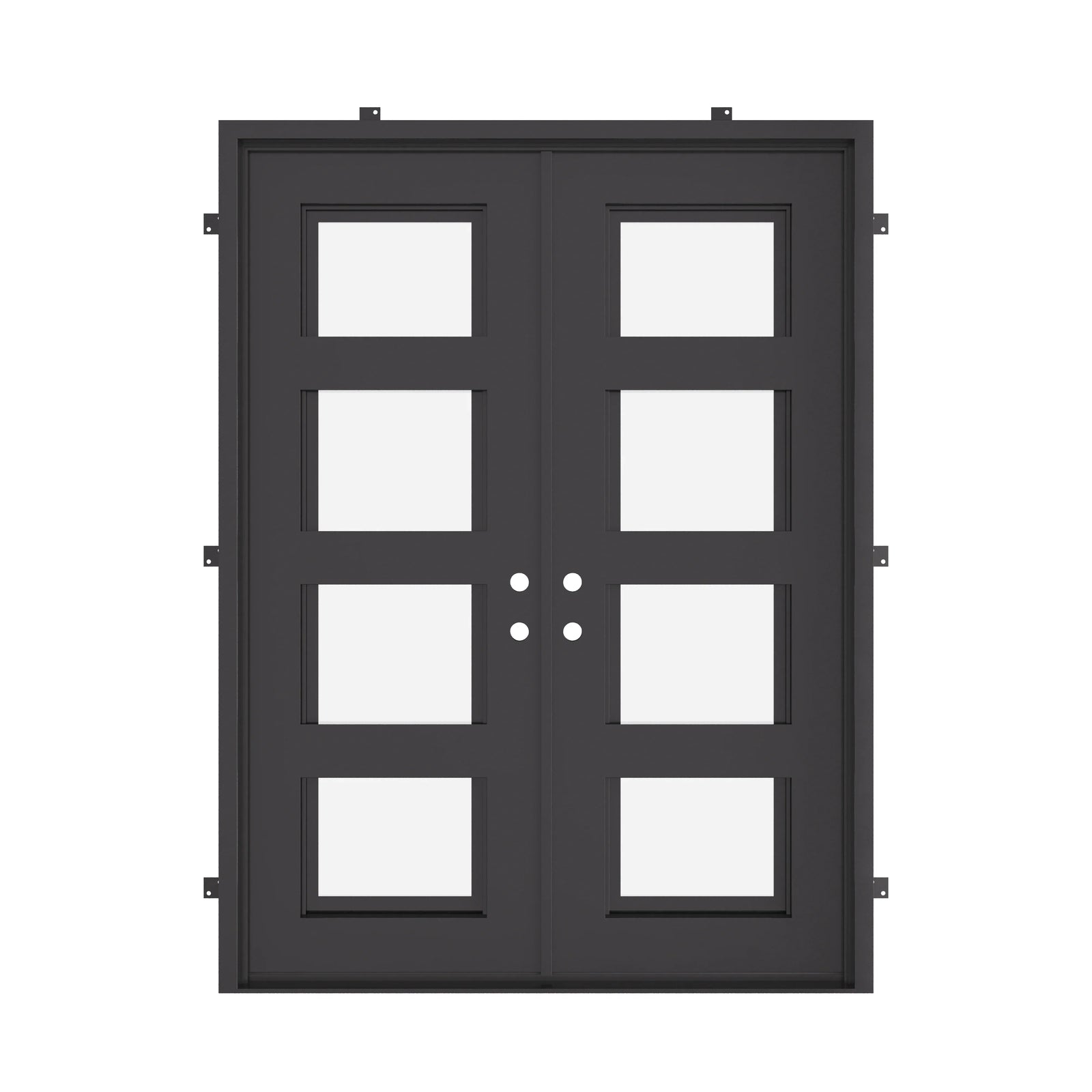 Knox flat top door in bronze finish with thermal barrier.
