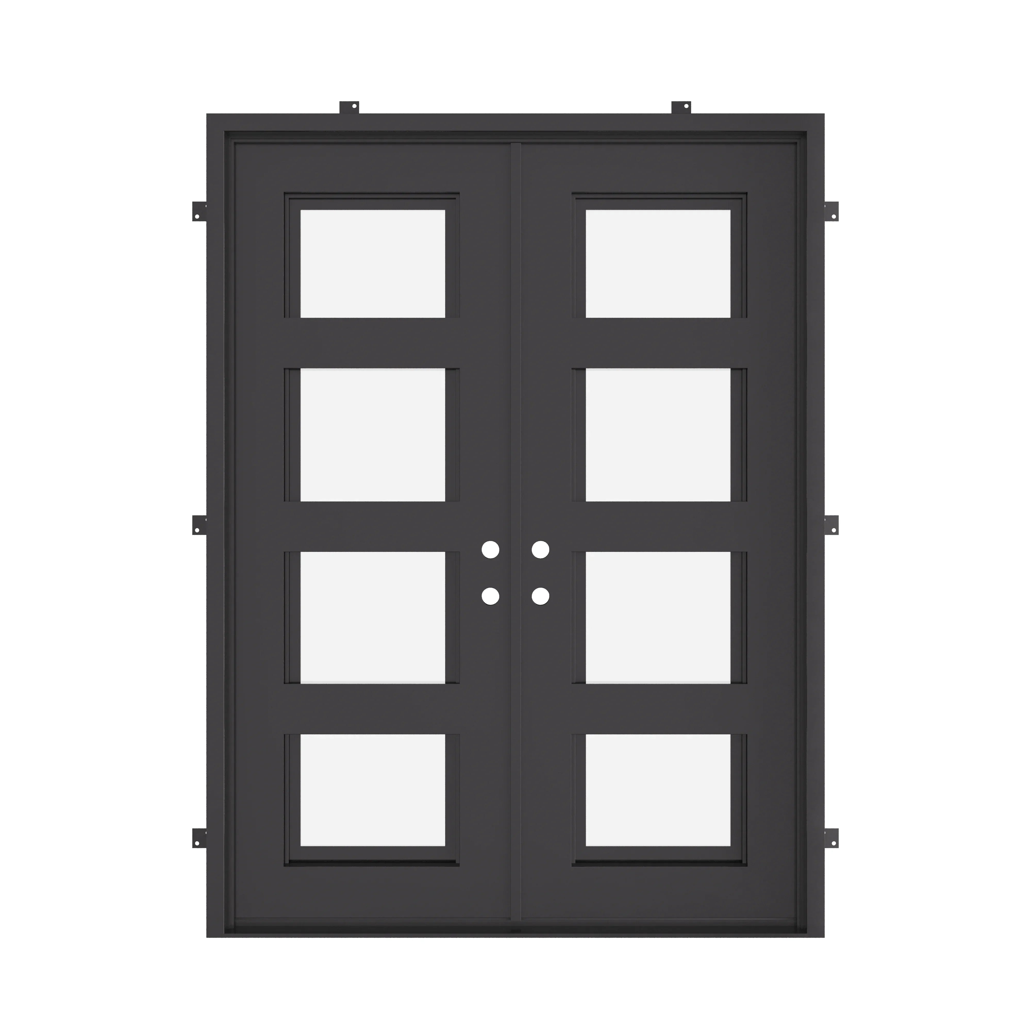 Knox flat top door in bronze finish with thermal barrier.