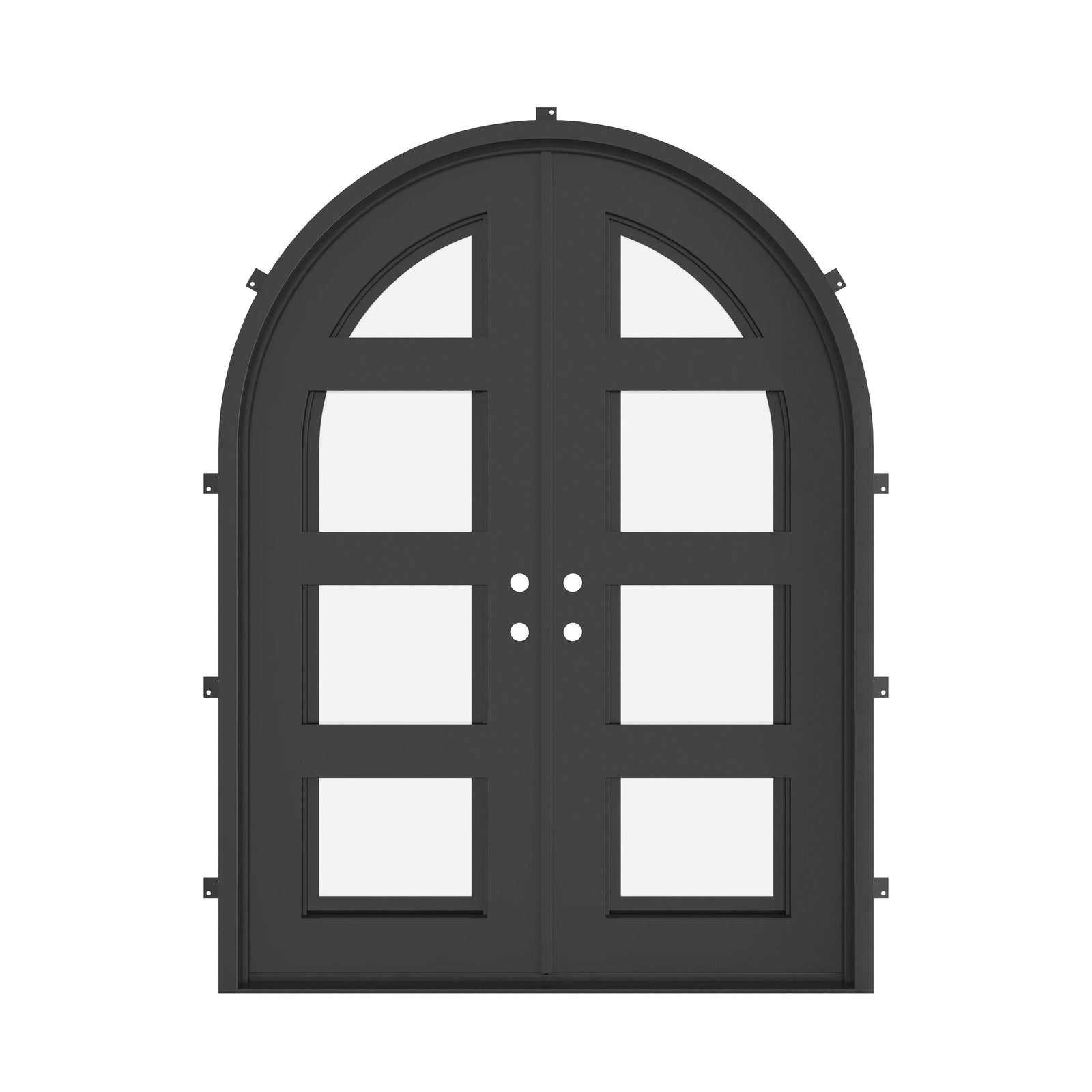 Knox radius top iron french door with thermal barrier.