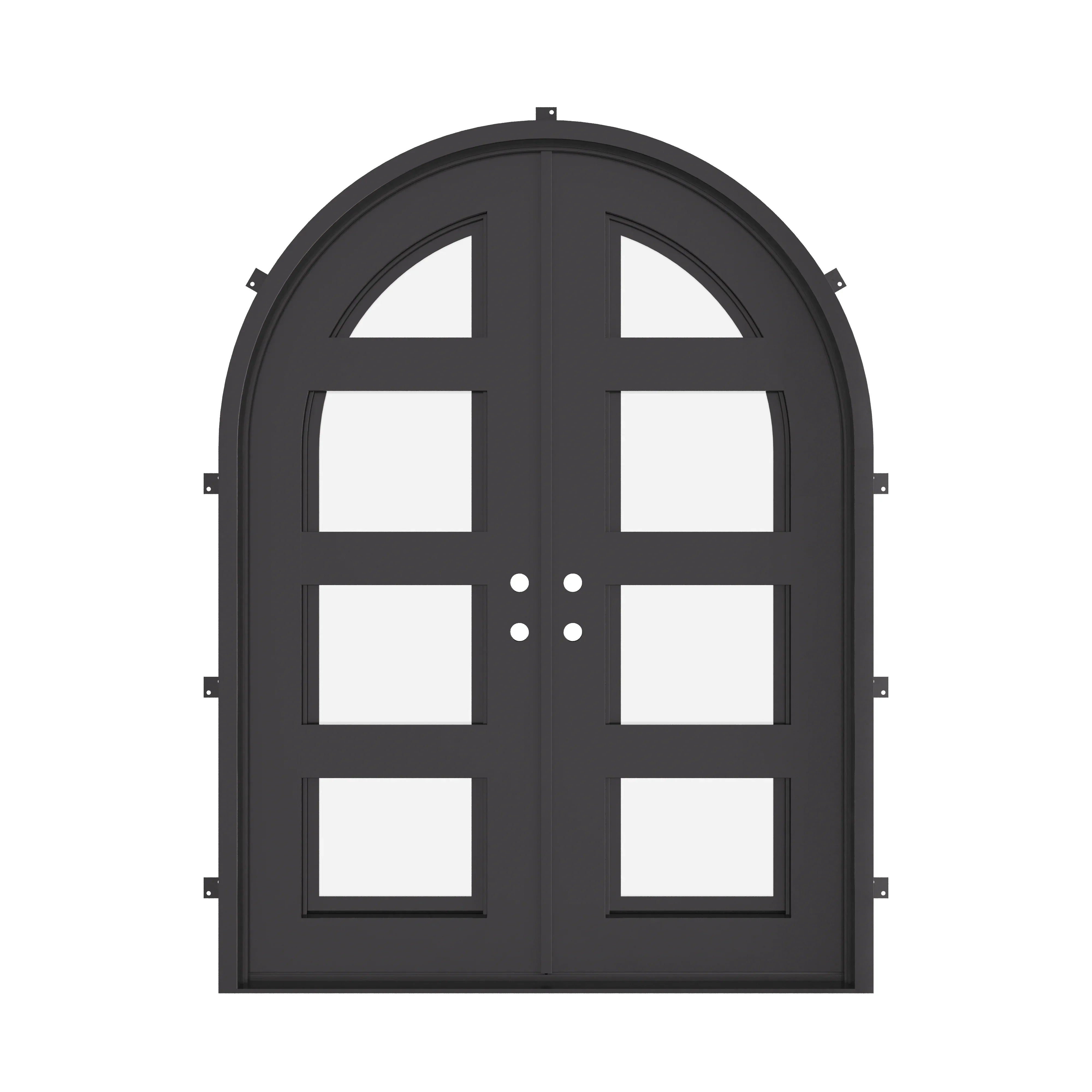 Knox radius top iron french door with thermal barrier.