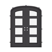 Knox double mini arch steel entry doors with decorative mini arch panels