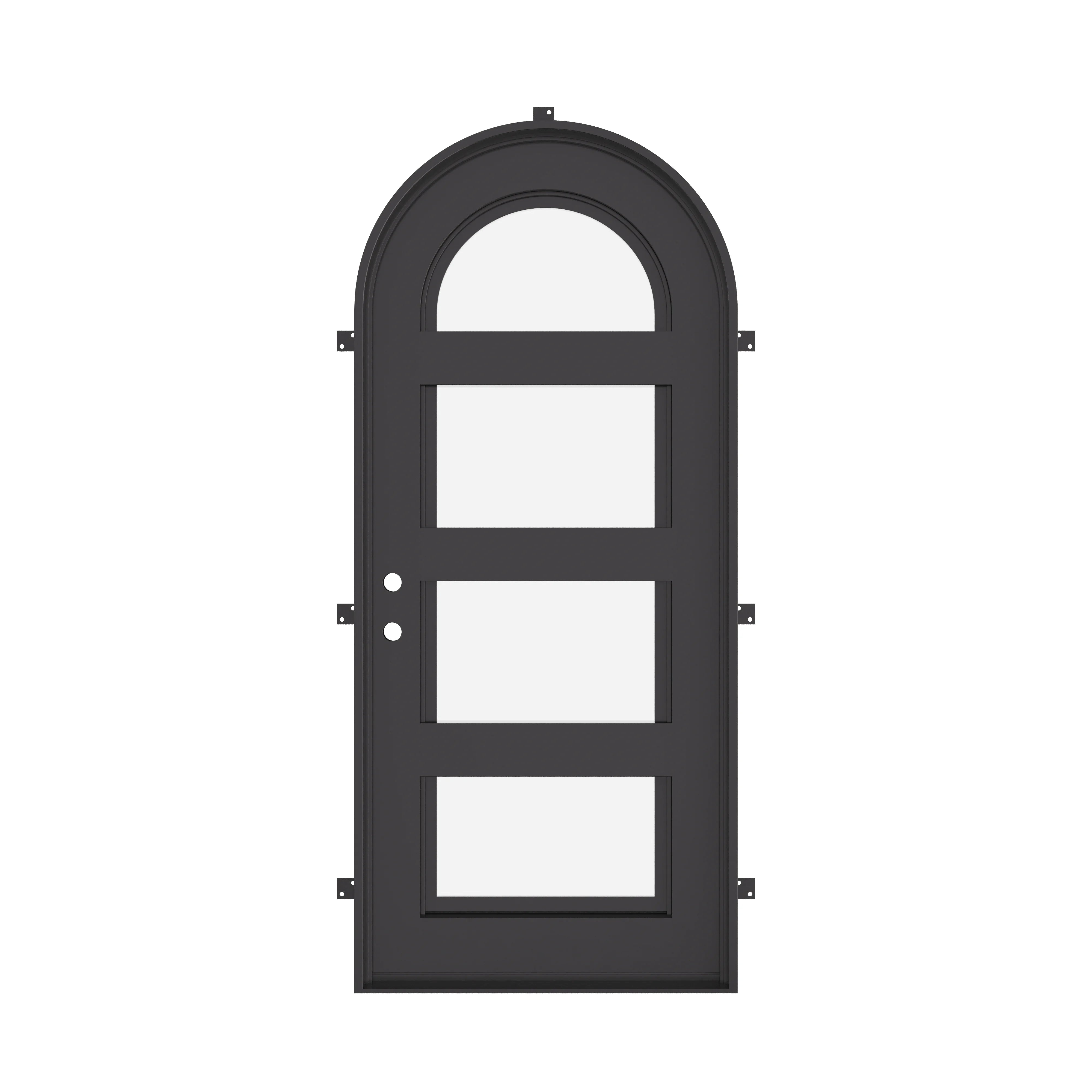 Knox single full arch top door with energy efficient tempered glass.