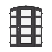 Knox single arch top patio door with sidelights for cold weather.