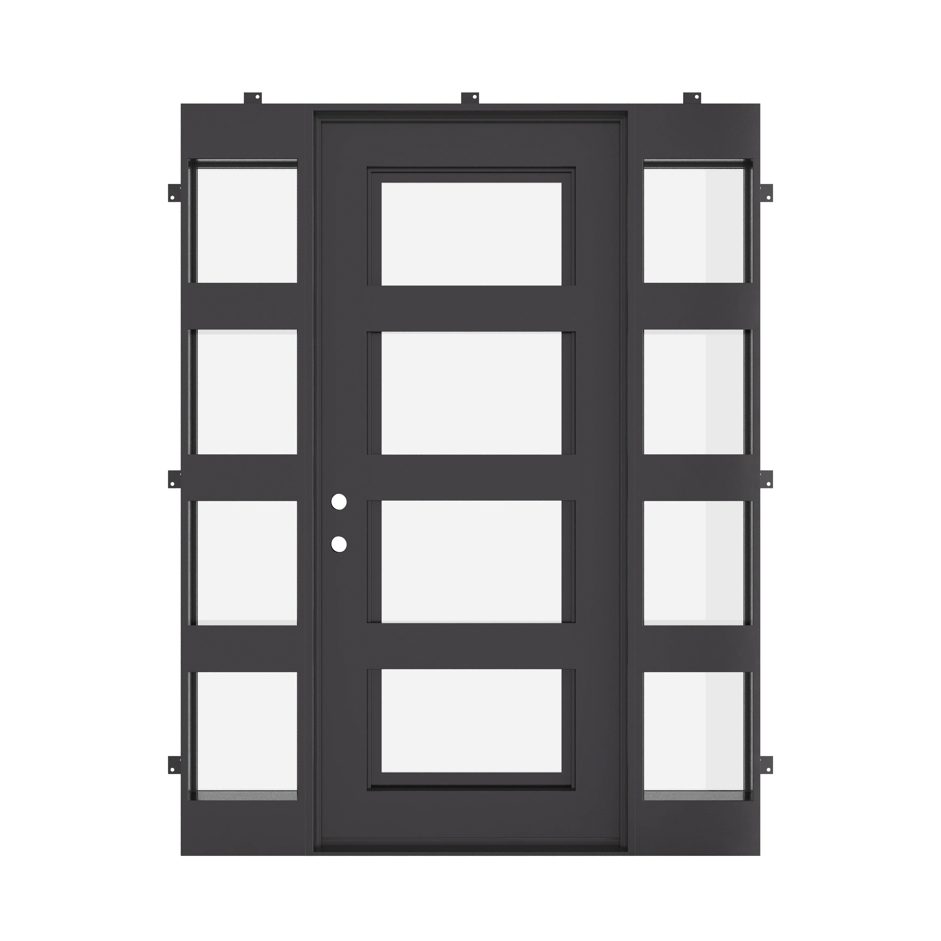 Knox single flat with side windows and contemporary look in matte black.