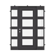 Knox single flat top patio door with sidelights for cold weather.