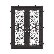 Miracle black exterior metal double square top french door with glass.