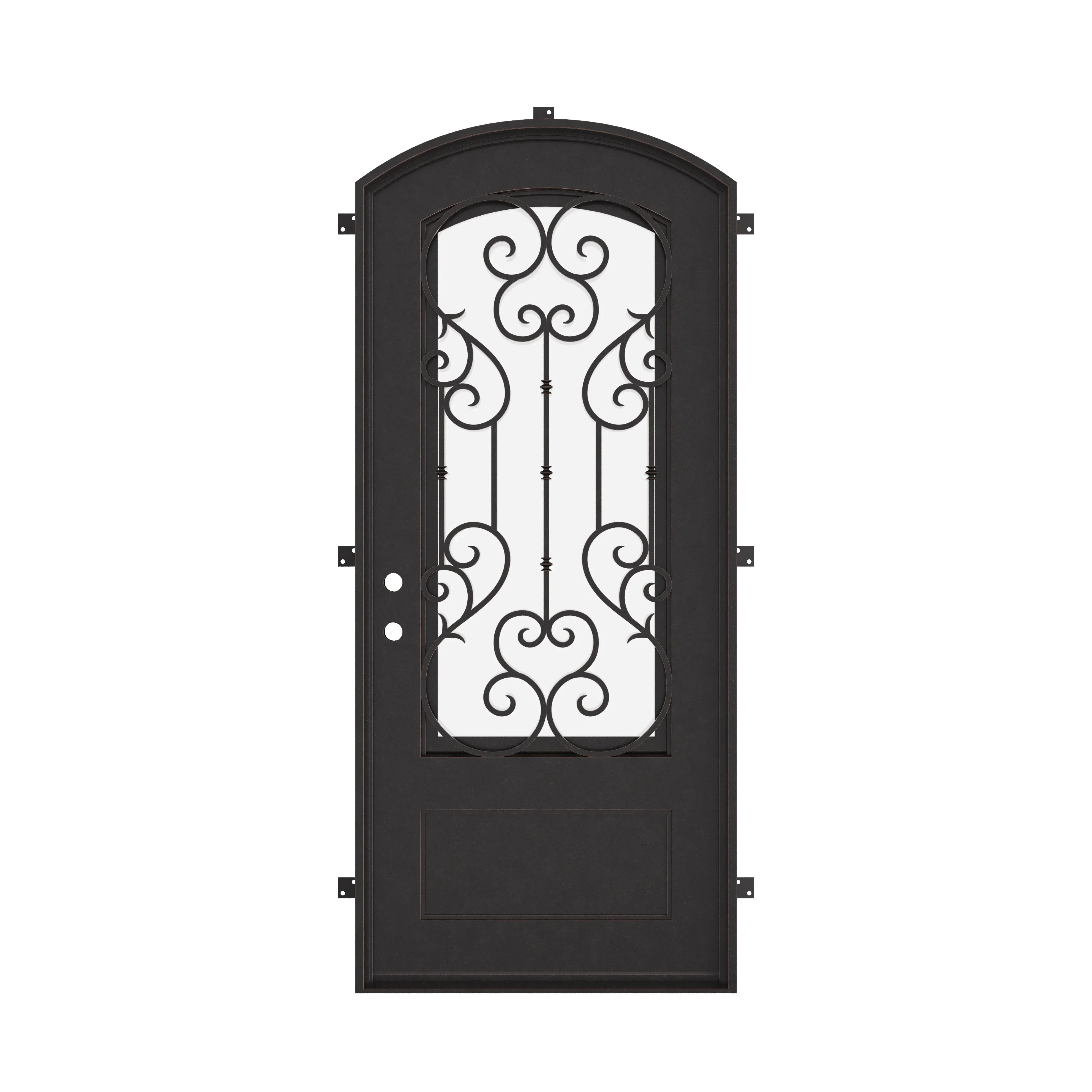 New York curved top metal hinged door with thermal barrier.