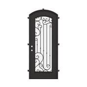 Paris curved top metal hinged door with thermal break.