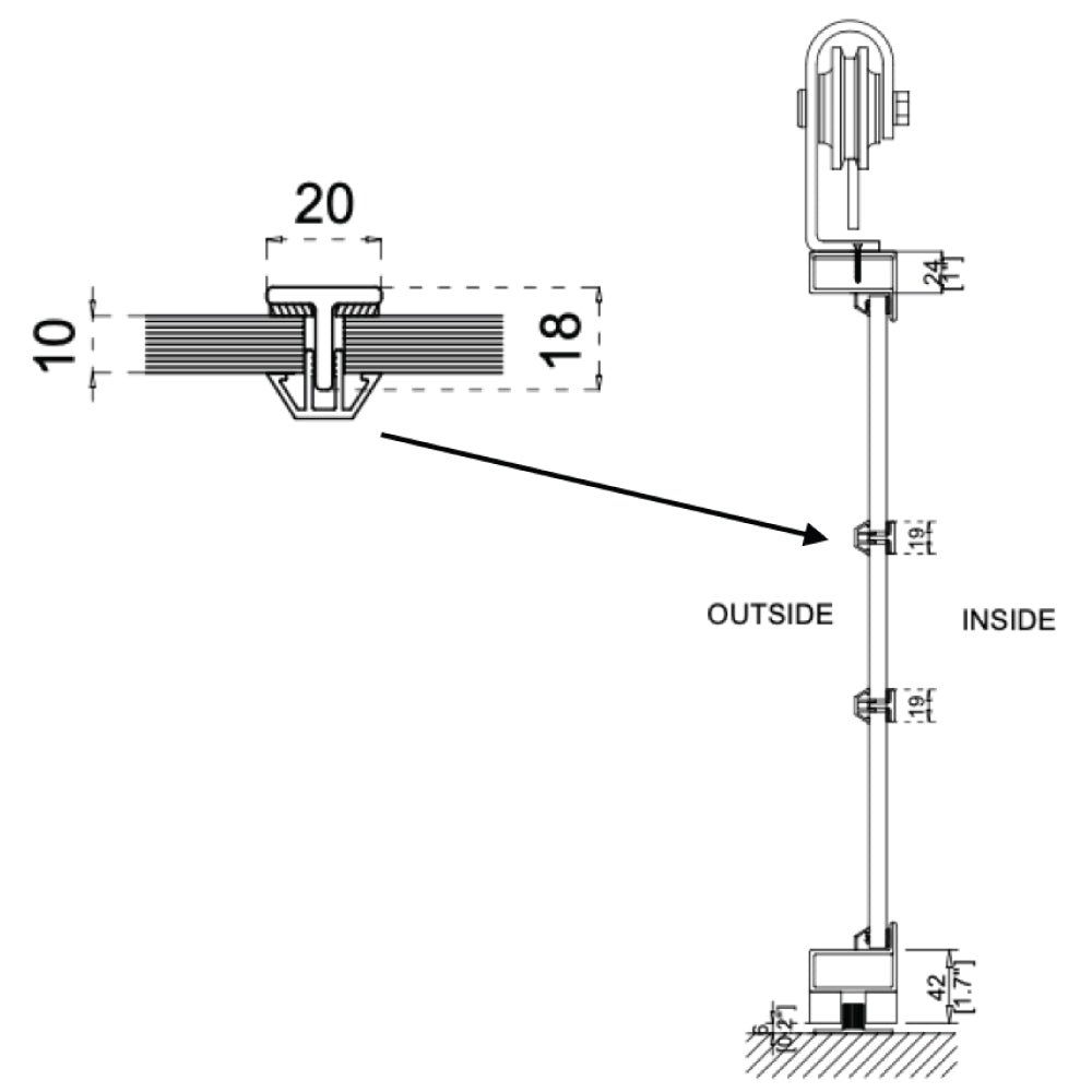 Cut Sheet for Steel Barn Doors