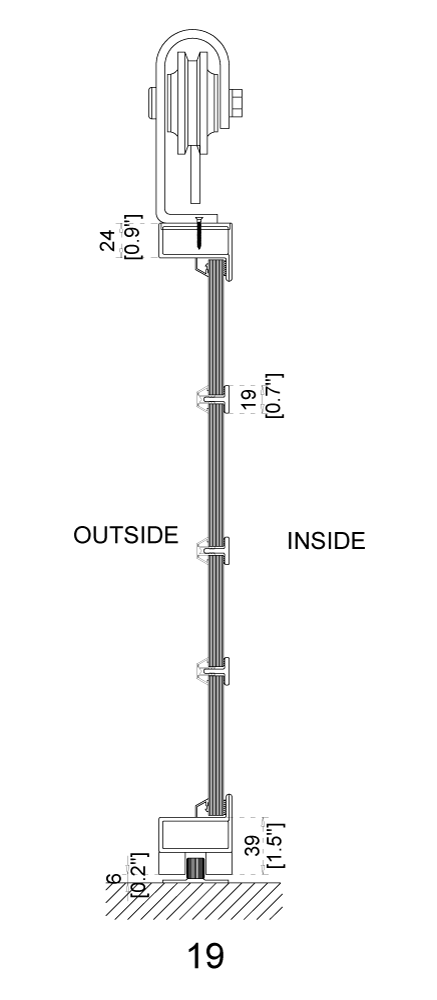 Interior Steel Barn Door Cut Sheet 01