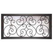 Beverly square top window for cold weather with ironwork in black.