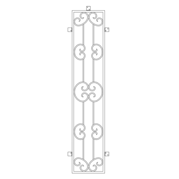 Beverly flat top sidelight with thermal break and double glass in matte black.