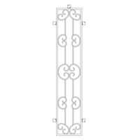 PINKYS Beverly Black Steel Sidelight