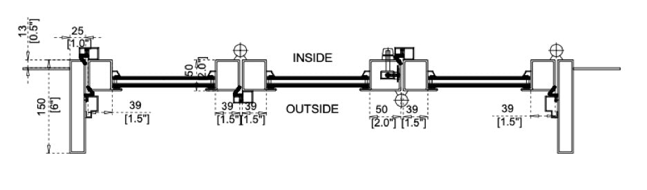 Cut Sheet for Standard Bi-Fold Accordion Steel Door In-Swing