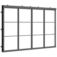 Load image into Gallery viewer, Exterior 4-panel bifolding steel doors connecting to patio