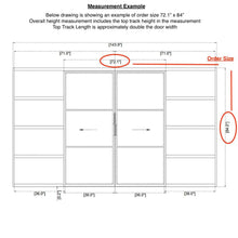 Load image into Gallery viewer, Diagram of Air 4 Interior Black Top Track Pocket Slider Steel Door with Double Flat sides