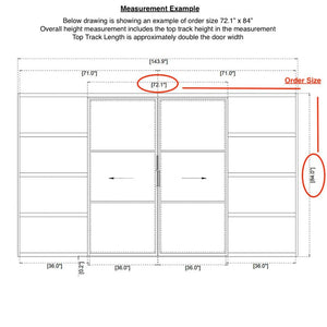 Diagram of Air 4 Interior Black Top Track Pocket Slider Steel Door with Double Flat sides