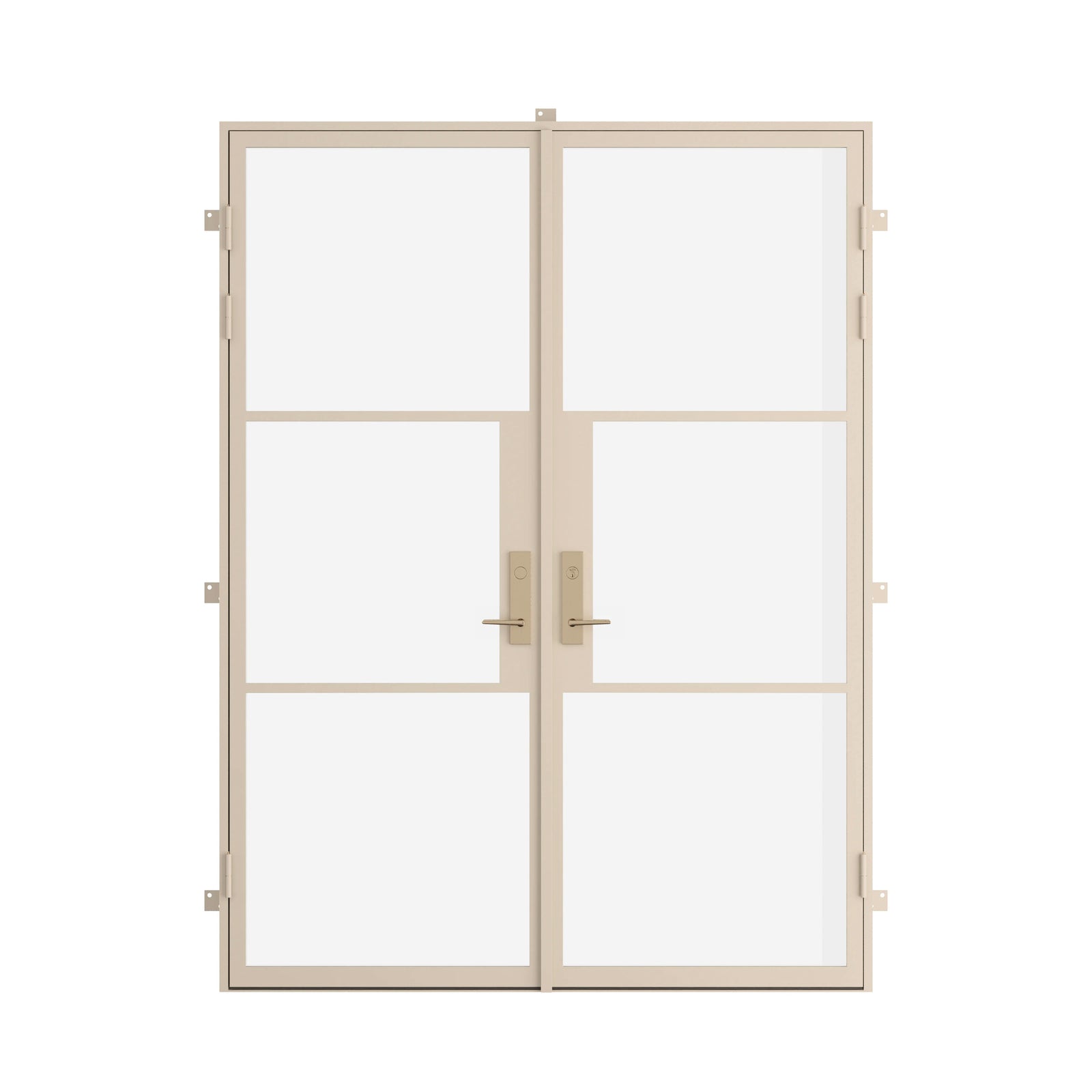 steel split door with flat frame