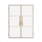 steel split door with flat frame