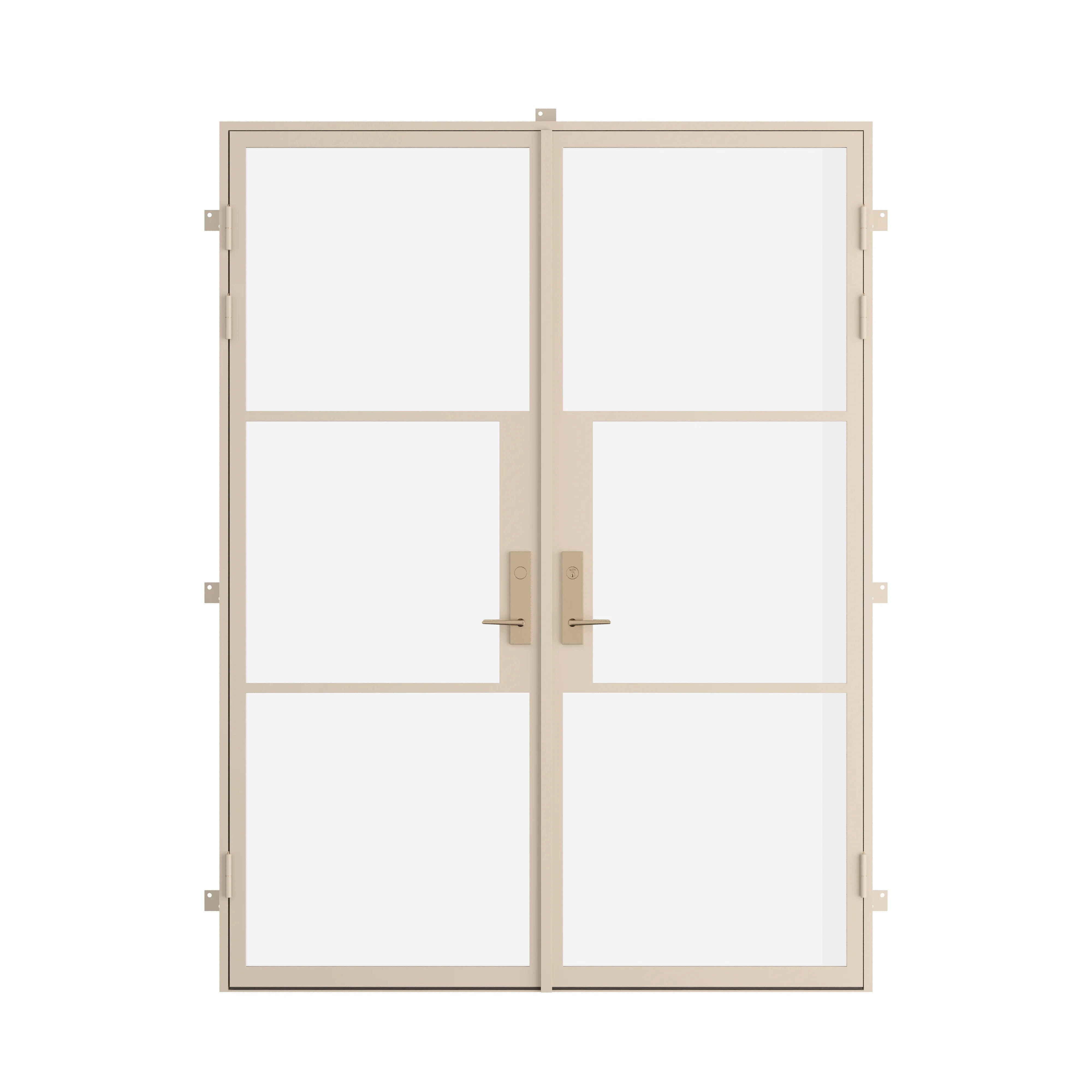 steel split door with flat frame
