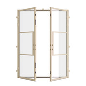 double steel doors in warm neutral