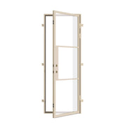 exterior single flat top door in casual khaki