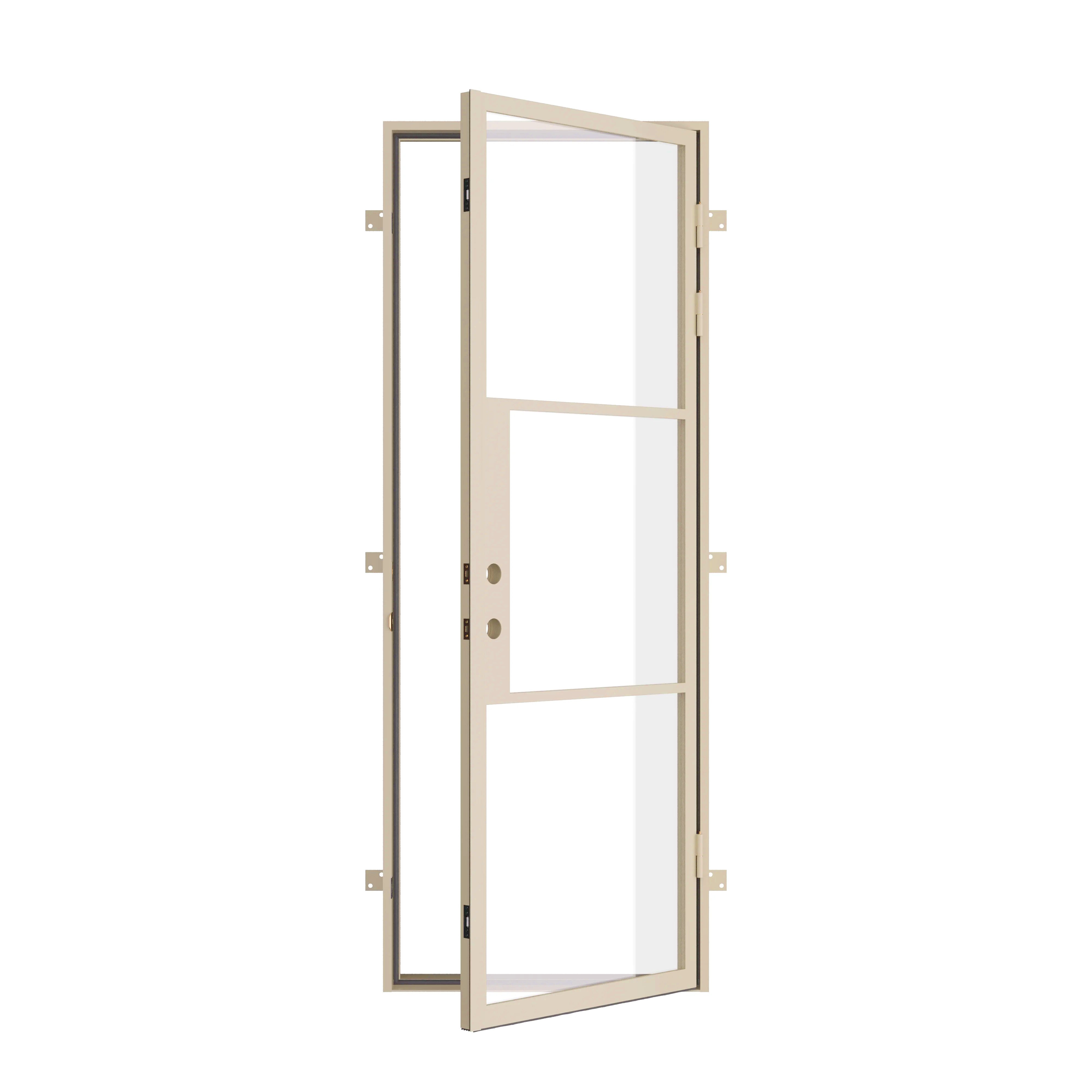 exterior single flat top door in casual khaki