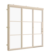 off-white accordion bi-fold steel doors