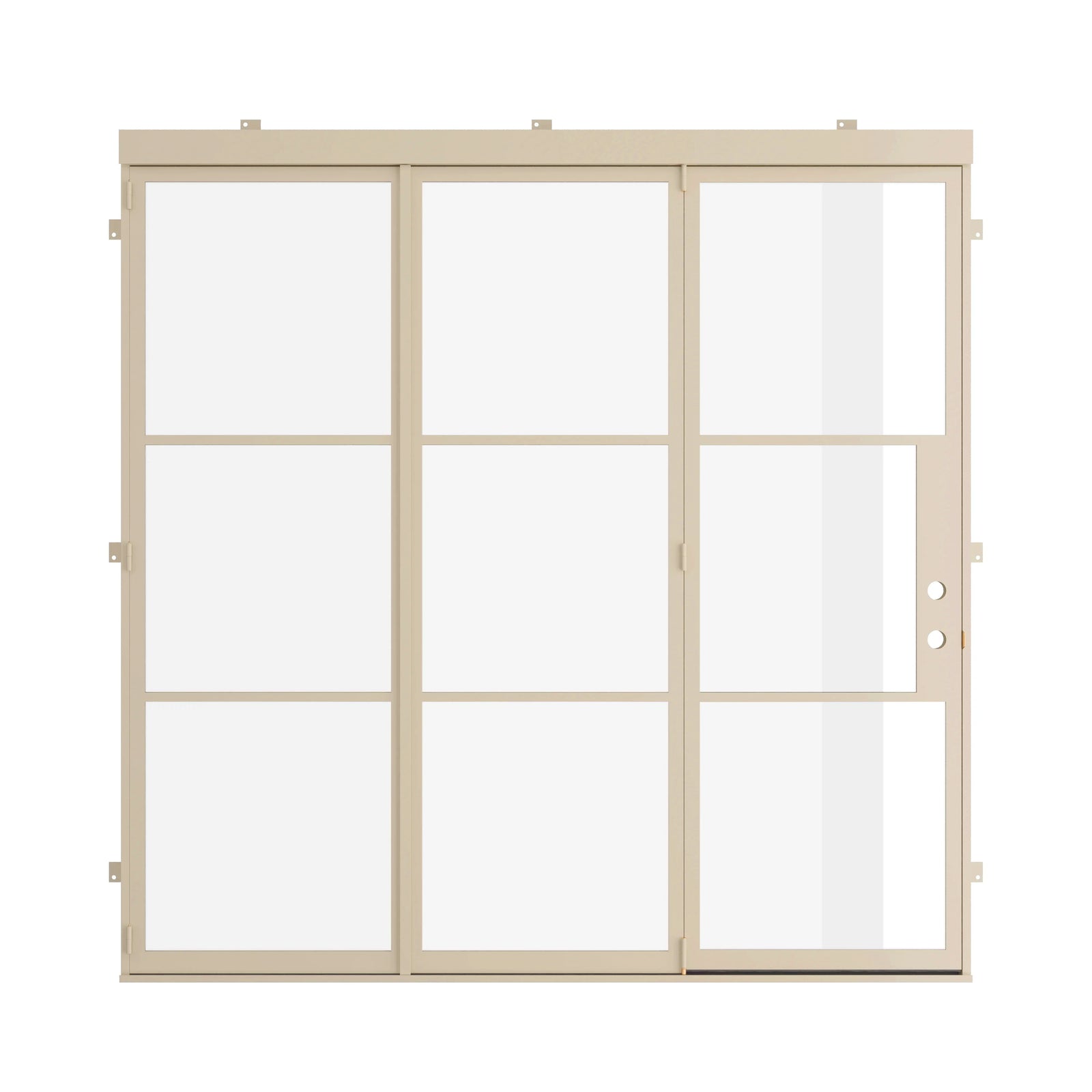 soft palette neutral folding steel doors