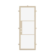 steel flat top exterior door in casual khaki