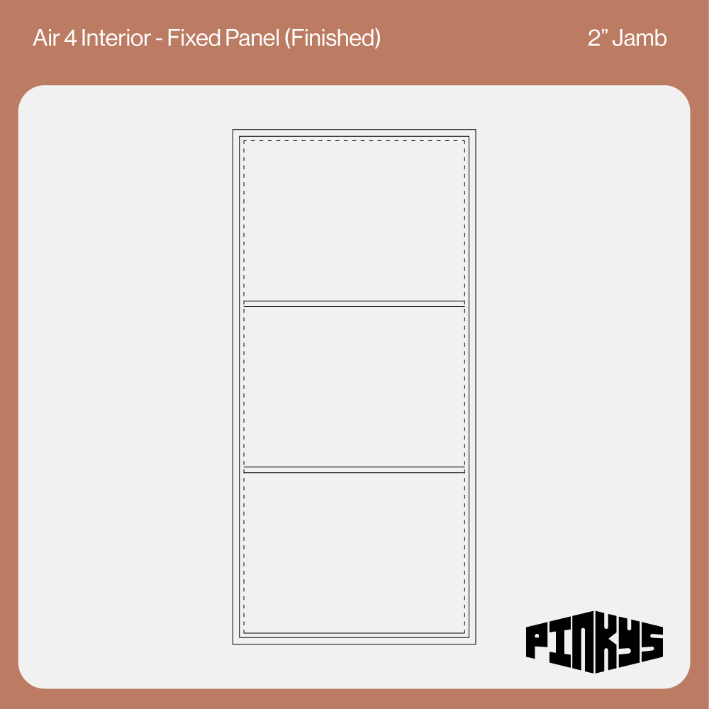 CAD of Air 4 Interior Fixed Panel with 2" jamb.